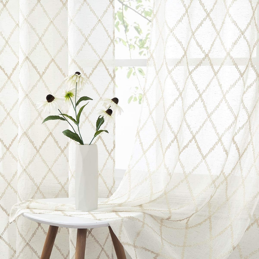 Ivory Sheer Curtains (2)