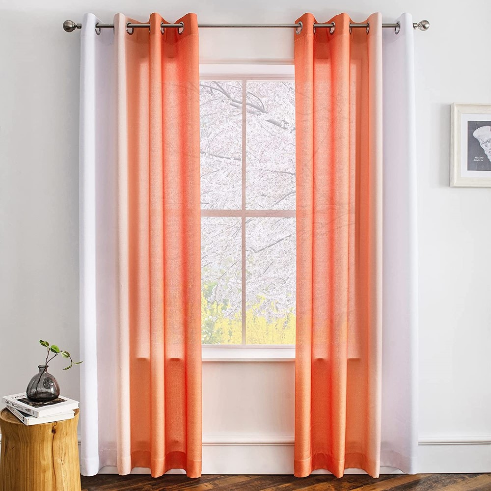 Linen Ombre Semi Sheer Curtain (1)