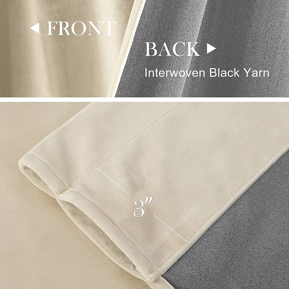 Velvet curtain fabric