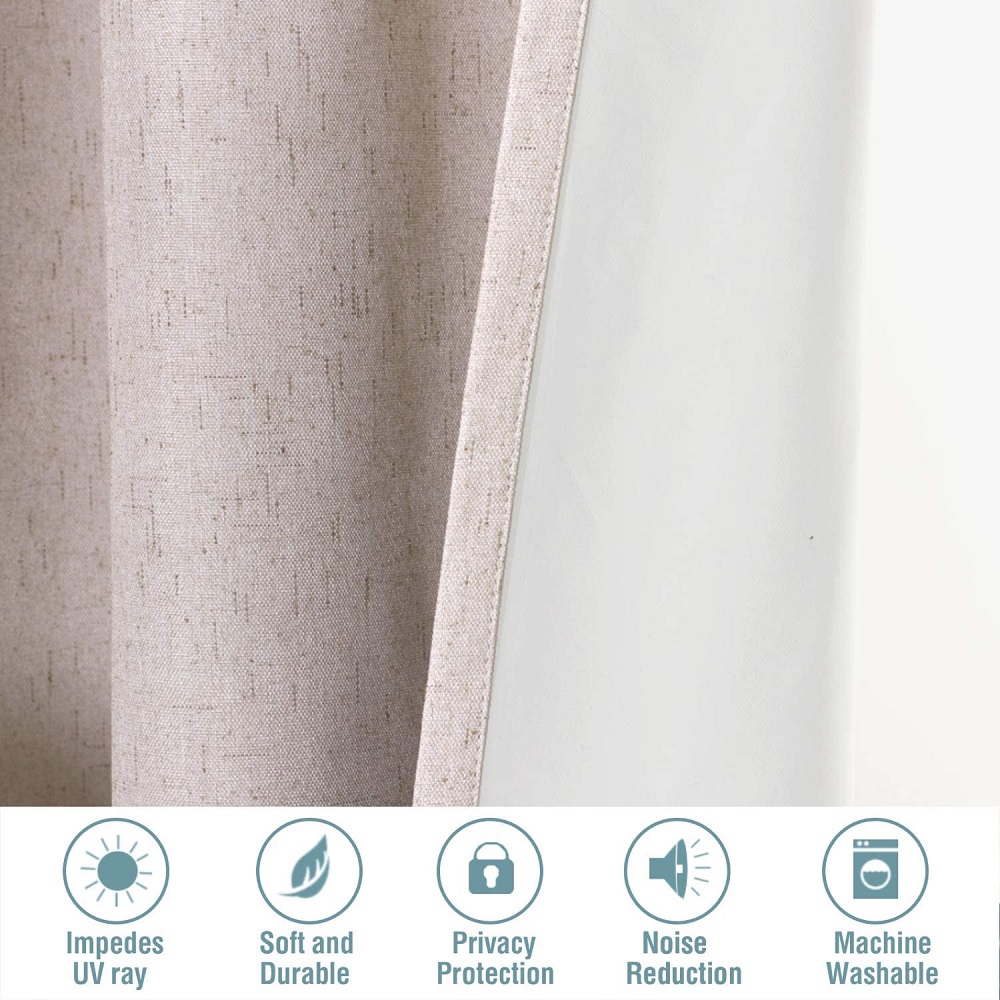linen texture curtain